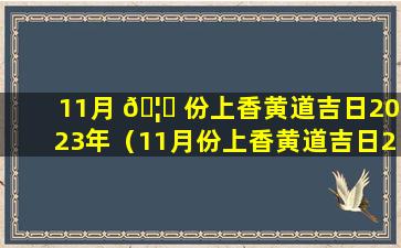 11月 🦅 份上香黄道吉日2023年（11月份上香黄道吉日2023年查询）